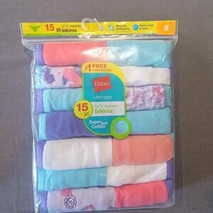 Tagless Hanes Bikinis Underwear Sz 8 15 Pairs New With Tags MSRP $22.00